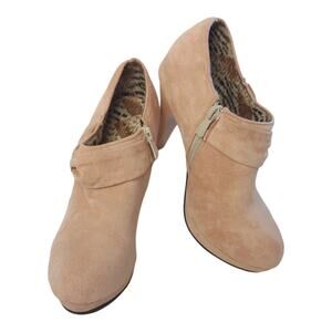 JINPIN Pink Faux Suede Ankle Bootie Platform Stilettos Eu Size 37 High Heels